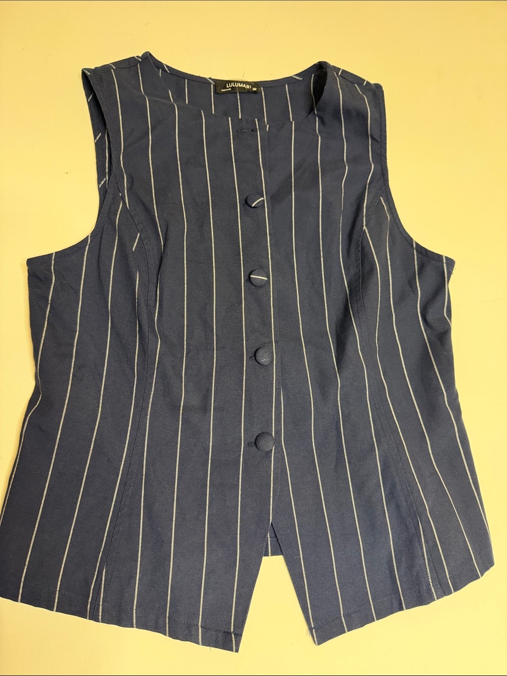 Lulumari Navy Pinstripe vest